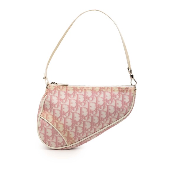 Dior Handbags - Pre-Loved Dior Mini Diorissimo Coated Canvas Saddle Pochette